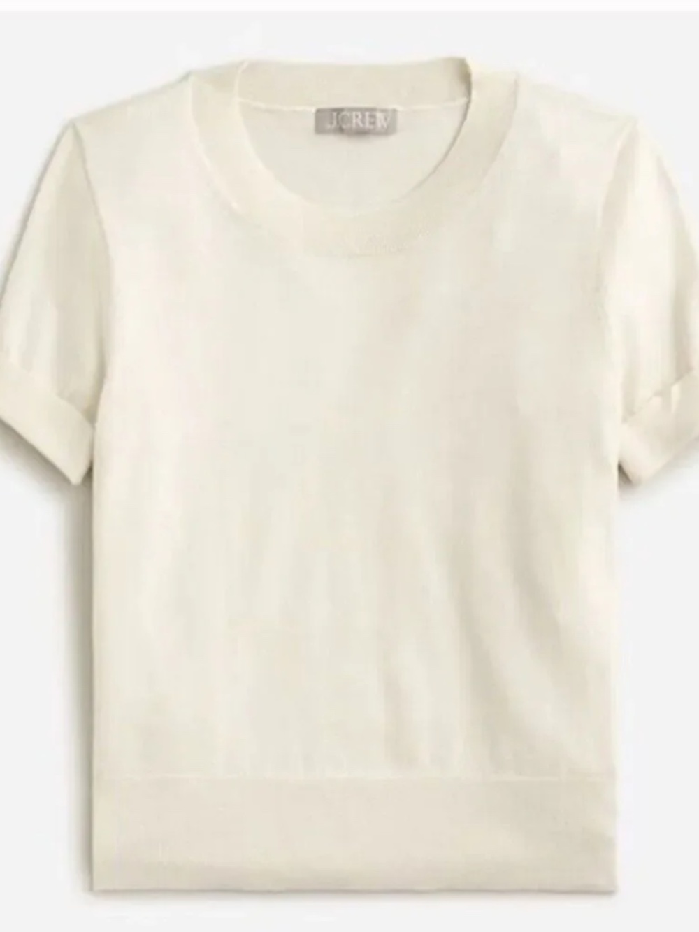 J Crew Shirt Shrunken Tencel Lyocell Knit Size L